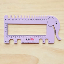 Load image into Gallery viewer, Knit Pro Elephant Gauge with Yarn Cutter