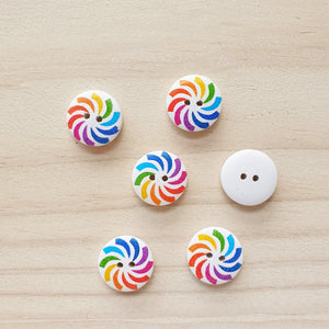 Buttons - Flowers, Butterflies & Rainbows
