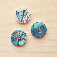 Load image into Gallery viewer, Buttons - Retro Wood Mixed