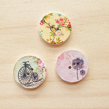 Load image into Gallery viewer, Buttons - Retro Wood Mixed