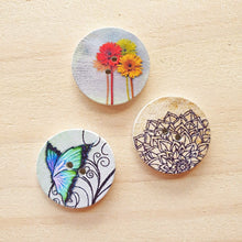 Load image into Gallery viewer, Buttons - Retro Wood Mixed
