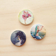 Load image into Gallery viewer, Buttons - Retro Wood Mixed