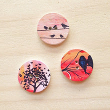 Load image into Gallery viewer, Buttons - Retro Wood Mixed