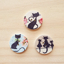 Load image into Gallery viewer, Buttons - Retro Wood Mixed