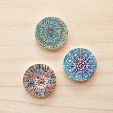 Load image into Gallery viewer, Buttons - Retro Wood Mixed