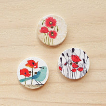 Load image into Gallery viewer, Buttons - Retro Wood Mixed