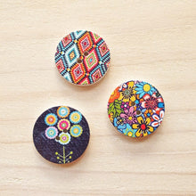 Load image into Gallery viewer, Buttons - Retro Wood Mixed