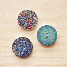 Load image into Gallery viewer, Buttons - Retro Wood Mixed