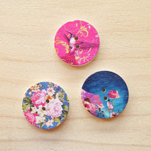 Load image into Gallery viewer, Buttons - Retro Wood Mixed