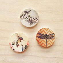 Load image into Gallery viewer, Buttons - Retro Wood Mixed