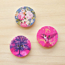 Load image into Gallery viewer, Buttons - Retro Wood Mixed