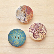 Load image into Gallery viewer, Buttons - Retro Wood Mixed
