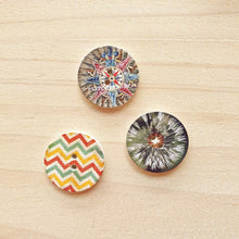 Load image into Gallery viewer, Buttons - Retro Wood Mixed