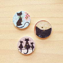 Load image into Gallery viewer, Buttons - Retro Wood Mixed