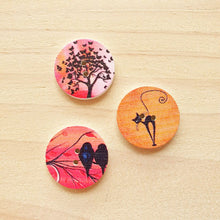 Load image into Gallery viewer, Buttons - Retro Wood Mixed