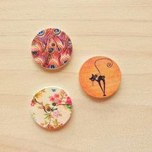 Load image into Gallery viewer, Buttons - Retro Wood Mixed