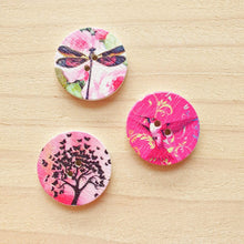 Load image into Gallery viewer, Buttons - Retro Wood Mixed