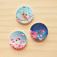 Load image into Gallery viewer, Buttons - Retro Wood Mixed