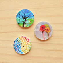 Load image into Gallery viewer, Buttons - Retro Wood Mixed