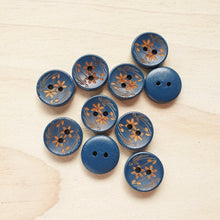 Load image into Gallery viewer, Buttons - Navy Flowers
