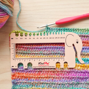 Knit Pro Elephant Gauge with Yarn Cutter