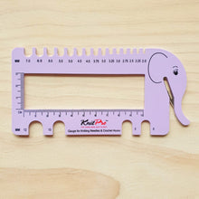Load image into Gallery viewer, Knit Pro Elephant Gauge with Yarn Cutter
