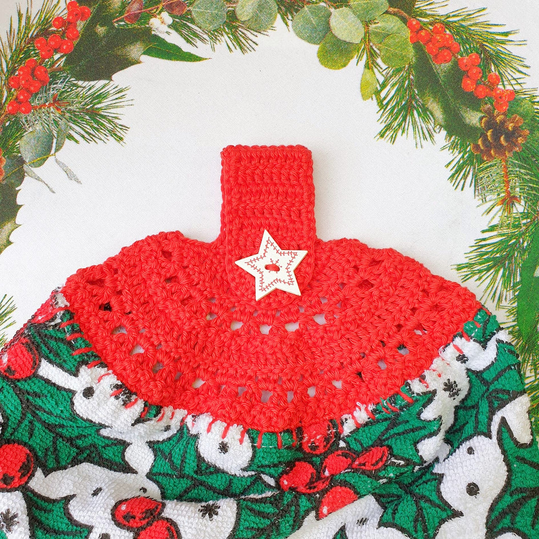 Christmas Crochet: Tea Towel Topper - PDF Download Only